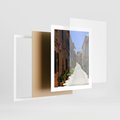 Plakat w ramie 40x50 - Urok uliczki: perspektywa miasta - uliczka, perspektywa - rama biała