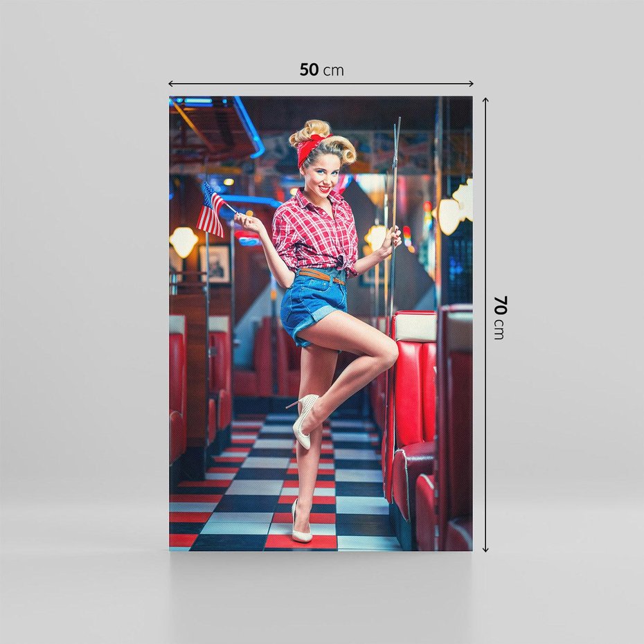 Obraz na płótnie 50x70 - Czas Wstecz - retro, restauracja