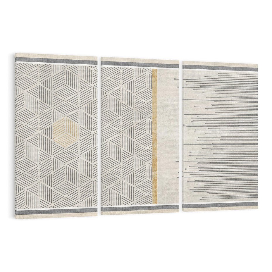 Obraz na płótnie 120x80 - Drobny Print Klasyki - geometryczne linie, styl mid century