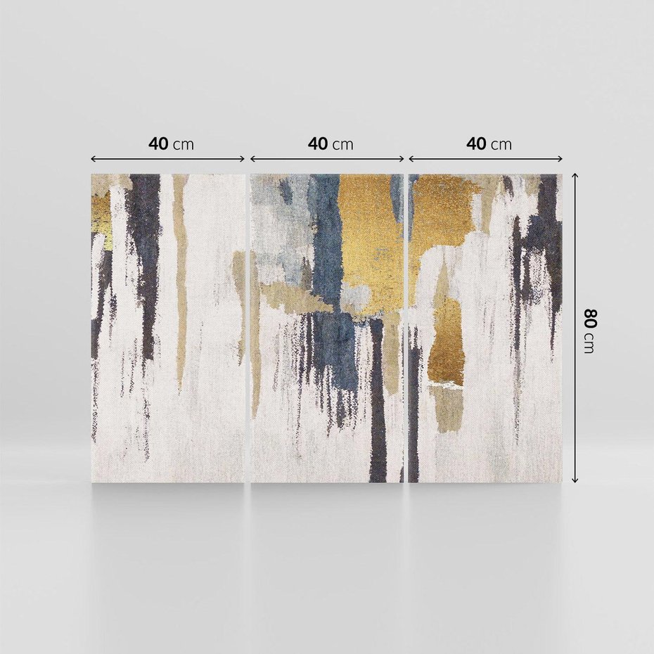 Obraz na płótnie 120x80 - Odyseja w świetle i cieniu - abstrakcja, porysowana ściana