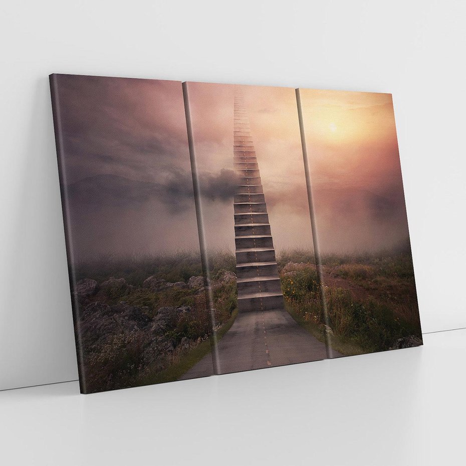 Obraz na płótnie 120x80 - Wędrówka po malowniczej drodze - droga, schody