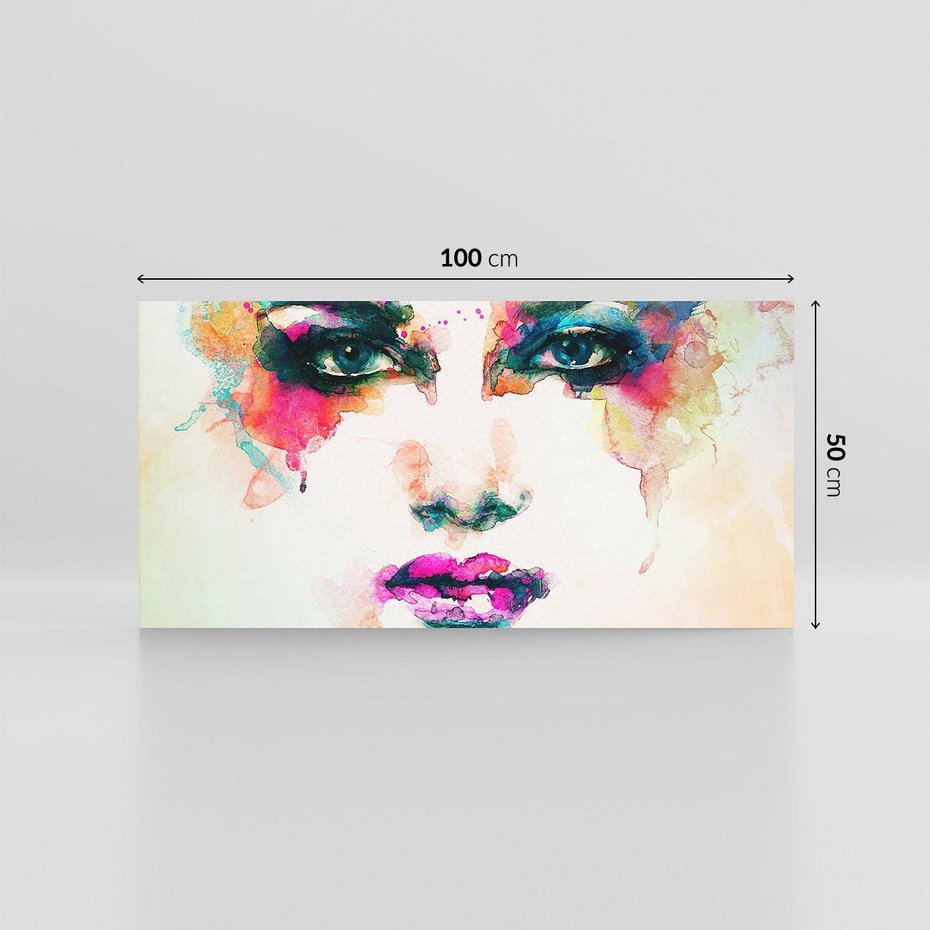 Obraz na płótnie 100x50 - Kobieta Abstrakcja Twarz - kobieta, abstrakcja
