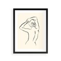 Plakat w ramie 30x40 - Tajemniczy Rytm - kobieta, posąg - rama czarna