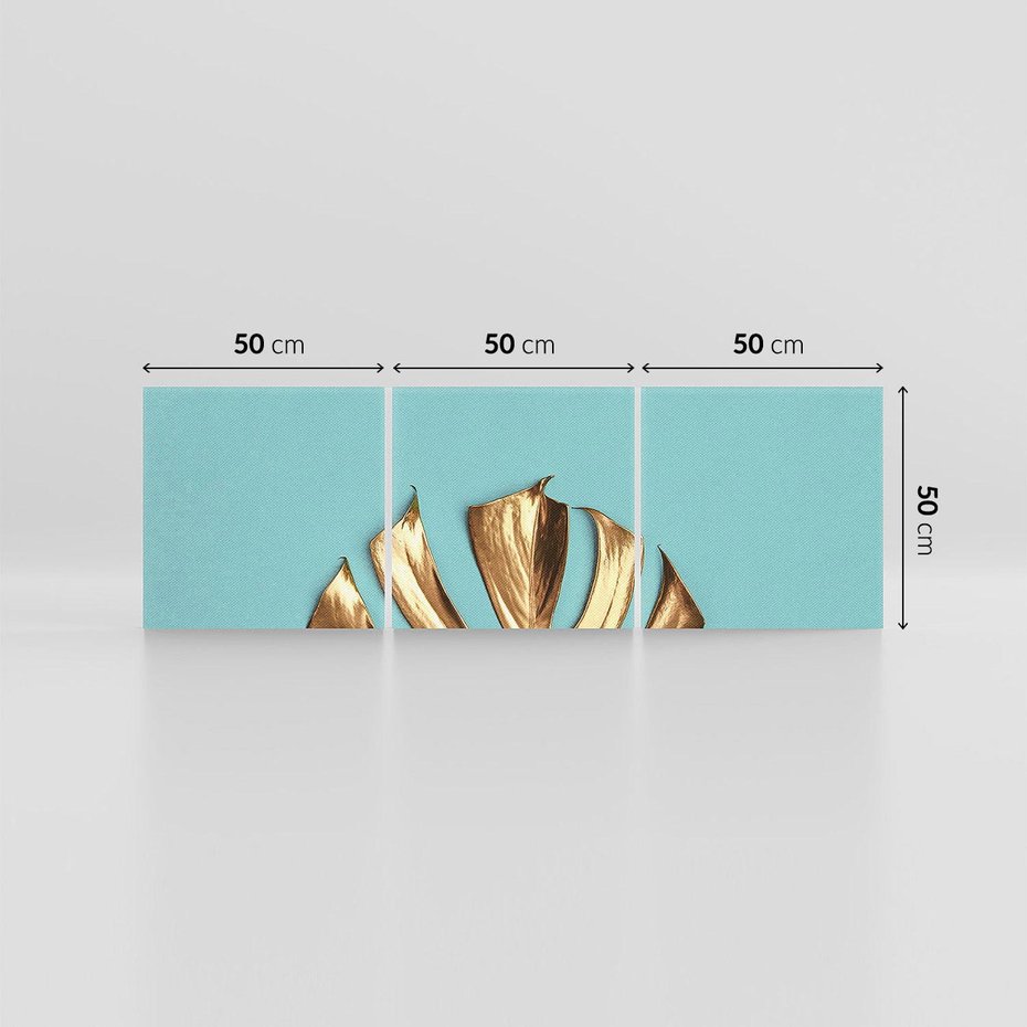 Obraz na płótnie 150x50 - Piękno Natury - złote, liście