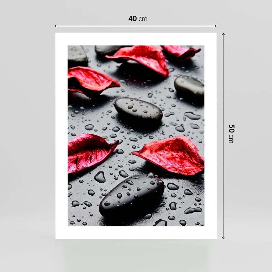 Plakat bez ramy 40x50 - Spa wśród Natury - spa, kamienie