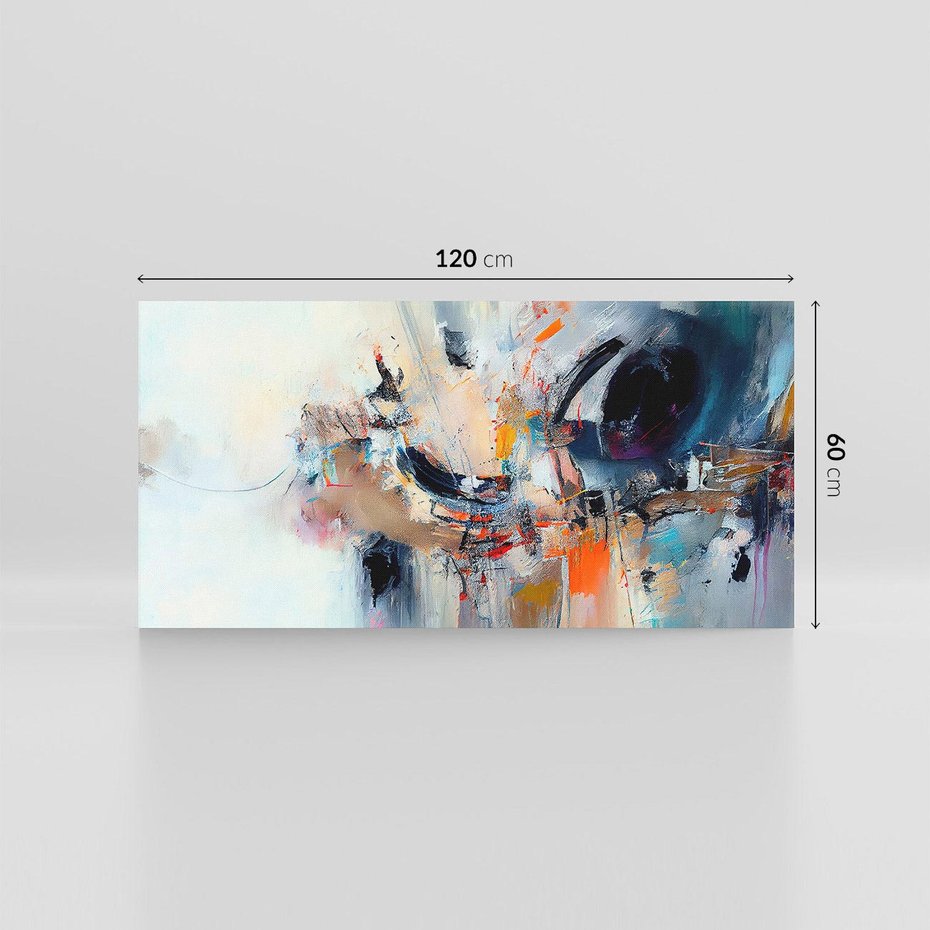 Obraz na płótnie 120x60 - Kontrapunkty zatajonych uczuć - dynamiczna abstrakcja, bałagan na płótnie