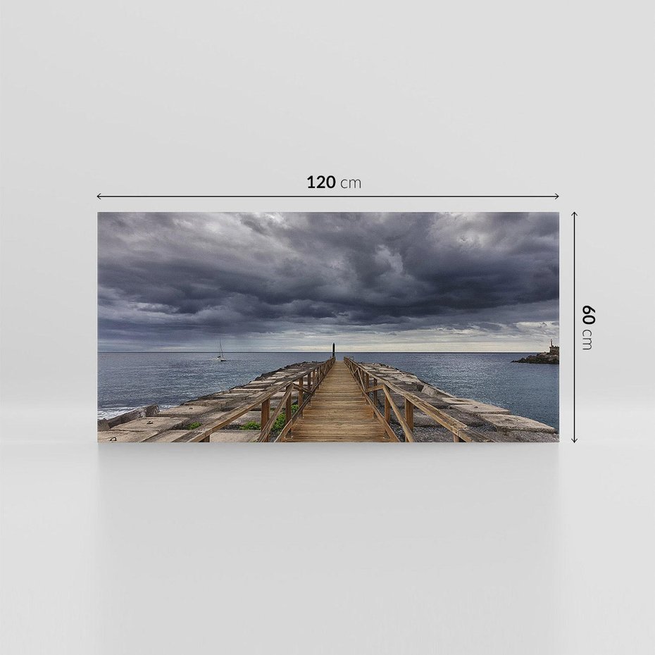 Obraz na płótnie 120x60 - Burzowe emocje - sztorm, morze