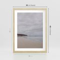 Plakat w ramie 30x40 - Mglista plaża - plaża, mgła - rama drewno