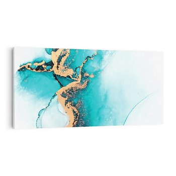 Obraz na płótnie 100x50 - Elegancja i Subtelność - marmur, złoto