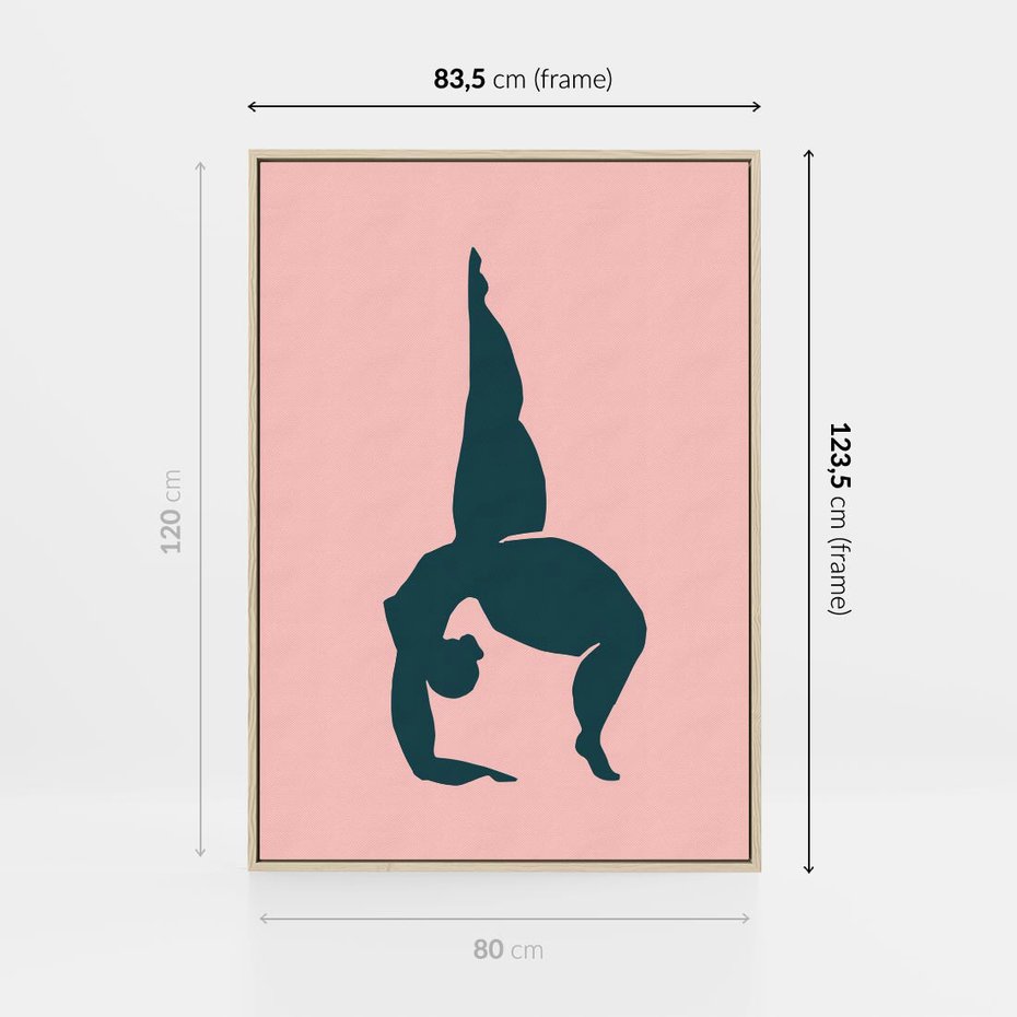 Obraz w ramie 80x120 - Zaklęte Wzory - abstrakcja, kobieca sylwetka - rama drewno