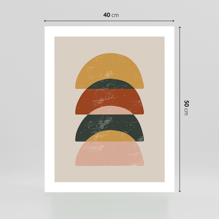 Plakat bez ramy 40x50 - Energetyczne Wzory - nowoczesny plakat, abstrakcyjne kształty