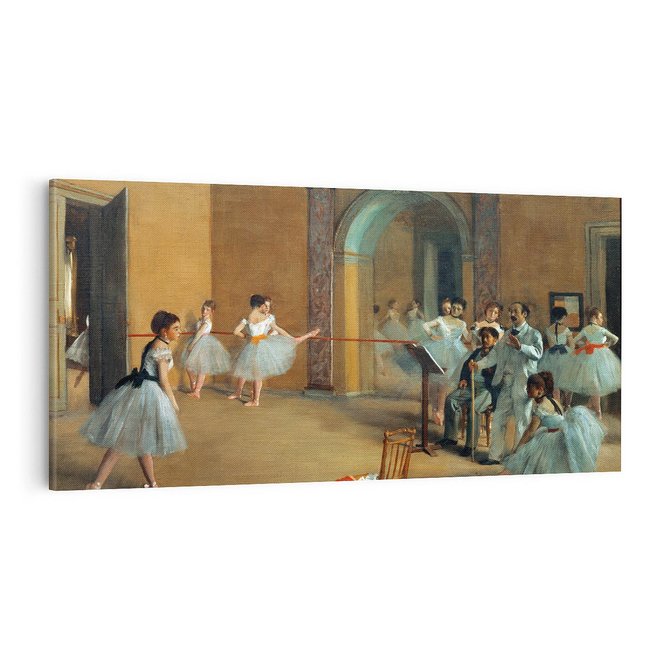 Obraz na płótnie 100x50 - The Dance Foyer at the Opera on the rue Le Peletier (1872), Edgar Degas - Reprodukcja - reprodukcja, obraz na płótnie