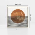 Obraz w ramie 80x80 - Okrąg Mocy - boho obraz, geometria - rama drewno