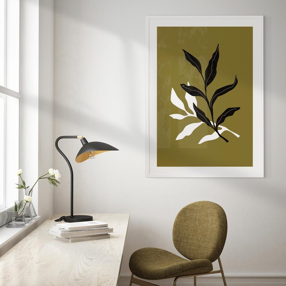 Plakat bez ramy 50x70 - Wewnętrzne Odsłony - liście, gałązki