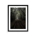 Plakat w ramie 30x40 - Urok Drogi - las, droga - rama czarna