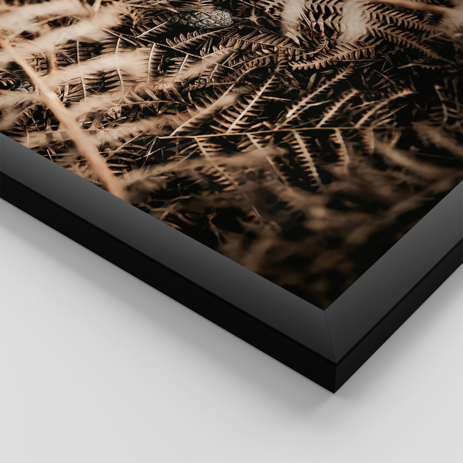 Zestaw obrazy w ramie 30x40 galeria - Góry, jesień, liście, boho - rama czarna