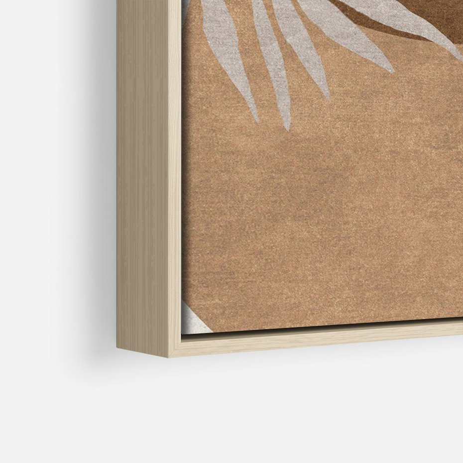 Obraz w ramie 80x120 - Kompozycje ukrytych myśli - symetria, dwa koła po środku - rama drewno