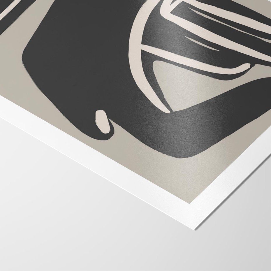 Plakat bez ramy 21x30 - Konturujące Struktury - skandynawska sztuka, królik