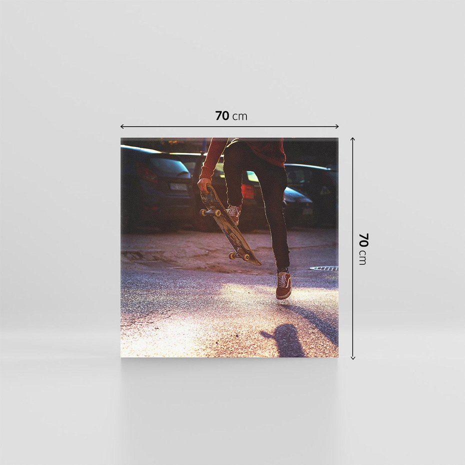 Obraz na płótnie 70x70 - Deskorolkowa Adrenalina Sportu - deskorolka, skateboard