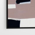 Obraz w ramie 50x50 - Wyrażona cisza abstrakcji - abstrakcyjne, nieregularne kształty - rama czarna