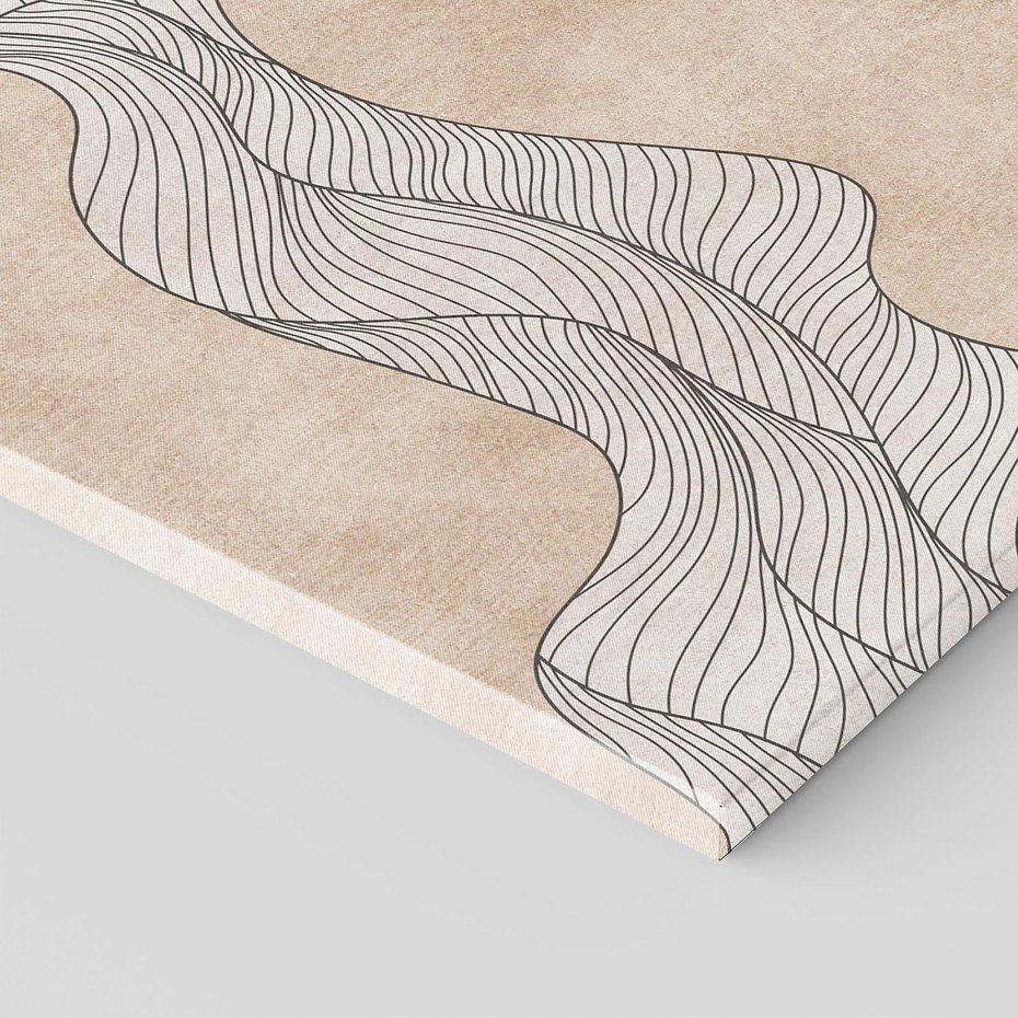 Obraz na płótnie 120x80 - Symfonia uczuć i kształtów - delikatna kompozycja, falujące linie