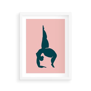 Plakat w ramie 30x40 - Zaklęte Wzory - abstrakcja, kobieca sylwetka - rama biała