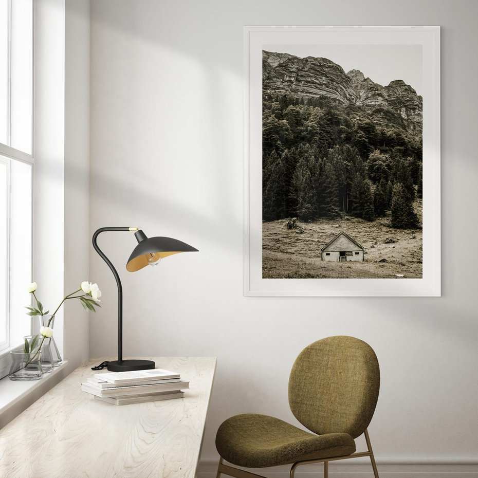 Plakat bez ramy 30x40 - Dom w Odcieniach Natury - domek w górach, góry