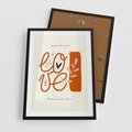 Plakat w ramie 50x70 - Pastelowa Siła Miłości - miłość, love - rama czarna