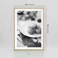 Plakat w ramie 50x70 - Makaroniki w Szarości - czarno biała fotografia, plakat - rama drewno