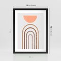 Plakat w ramie 30x40 - Geometryczny Blask Złota - grafika, złoto - rama czarna