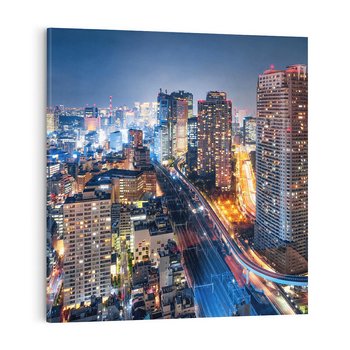 Obraz na płótnie 40x40 - Błyskawica w Azji - Tokio, Japonia