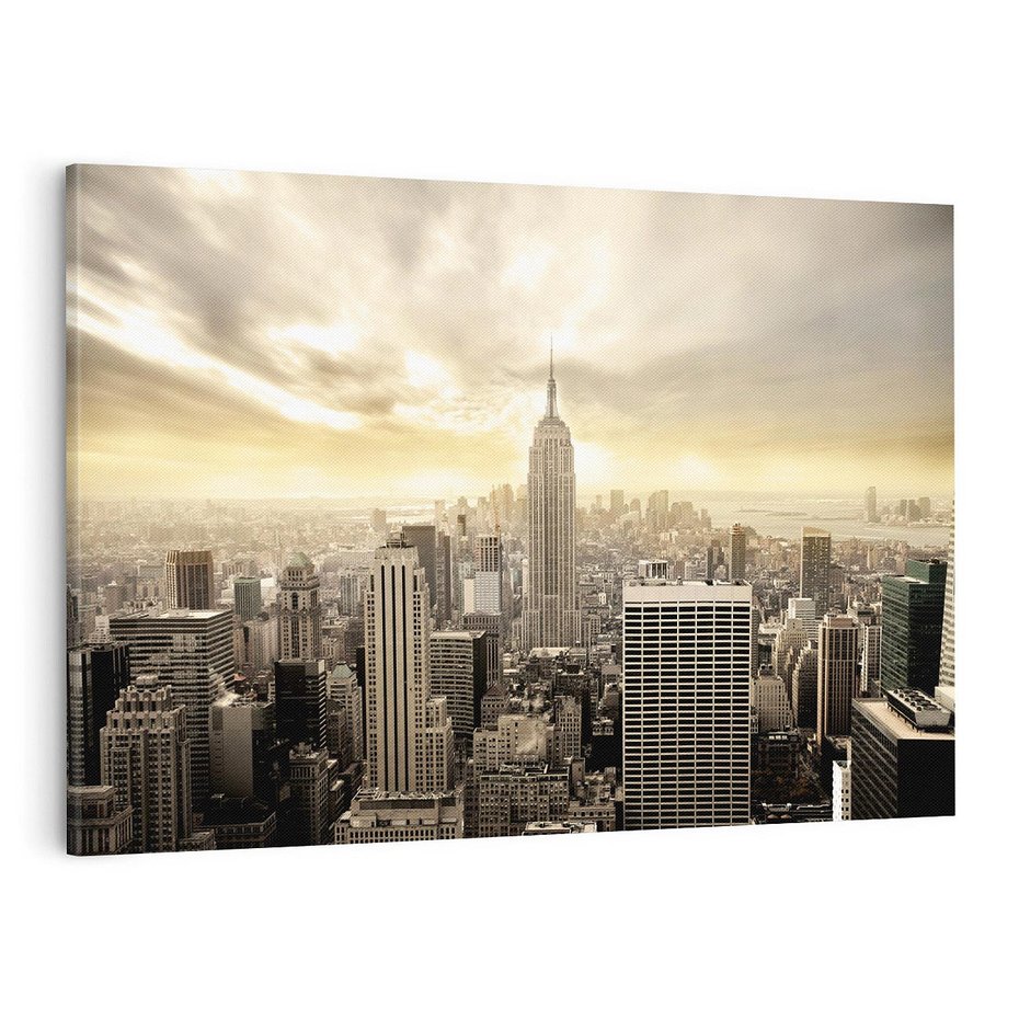 Obraz na płótnie 70x50 - Magia Manhattanu: miasto, które nigdy nie śpi - Manhattan, NY