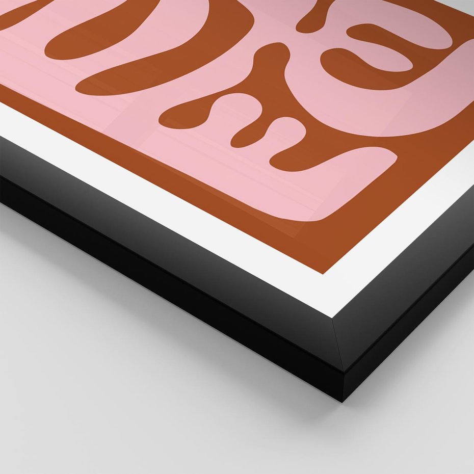 Plakat w ramie 50x70 - Migotliwe Boho Marzenia - abstrakcyjny obraz, plakat - rama czarna