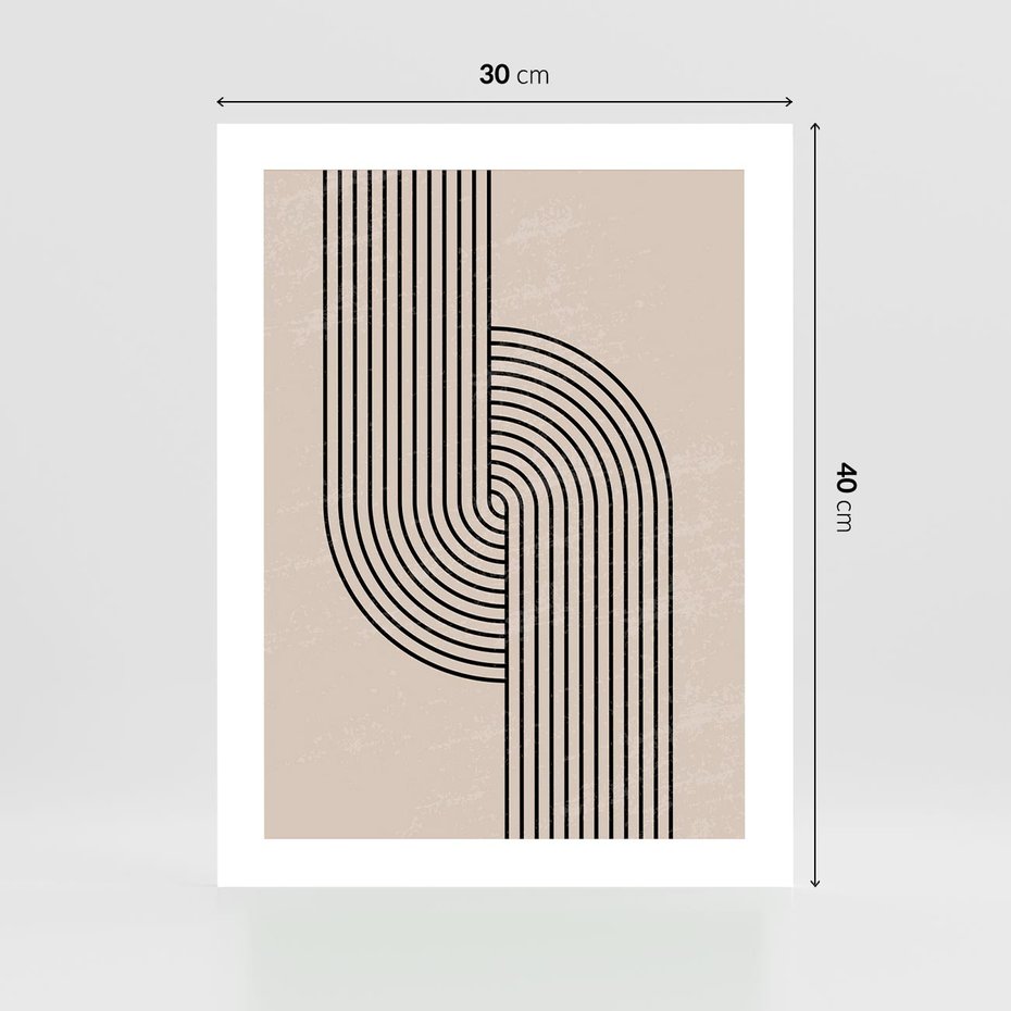 Plakat bez ramy 30x40 - Puls Abstrakcji - abstrakcyjne linie, geometria