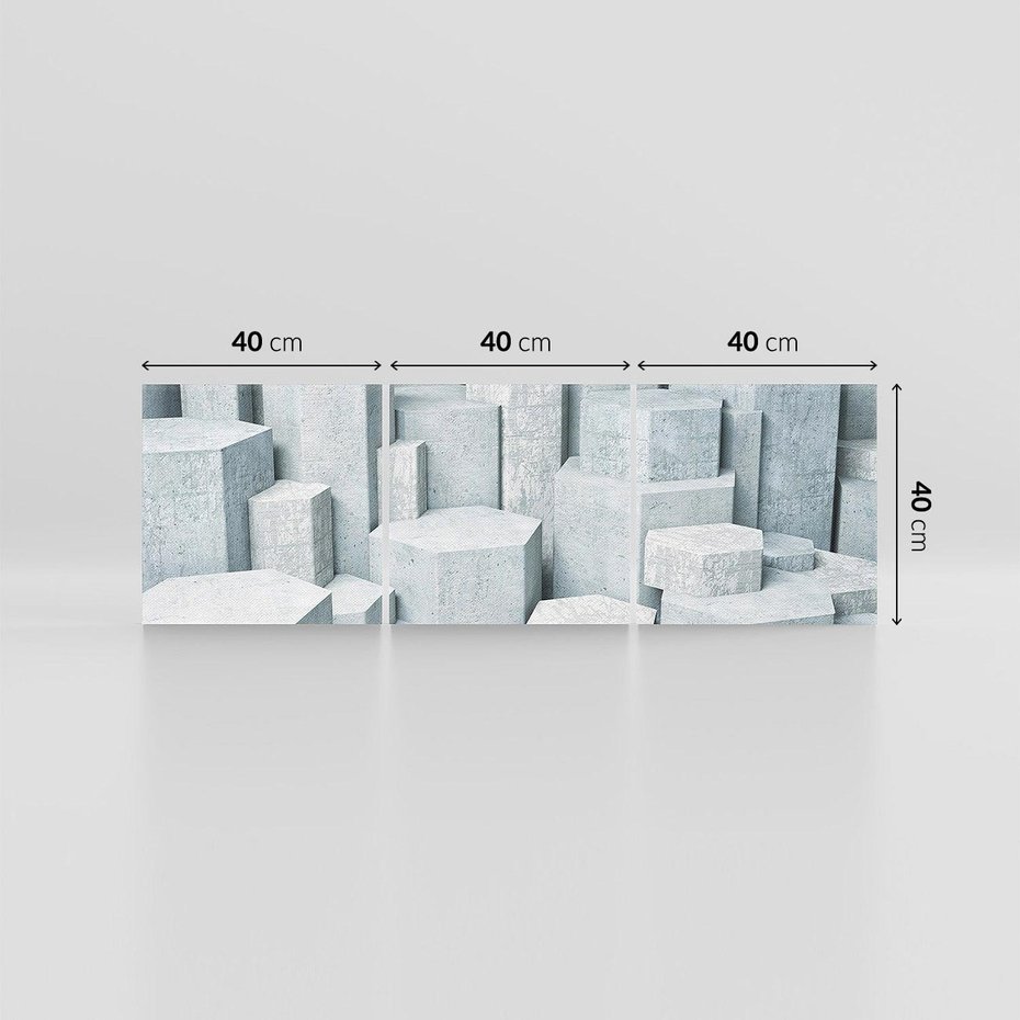 Obraz na płótnie 120x40 - Wymiarowe abstrakcje ożywiające przestrzeń - 3D, abstrakcja