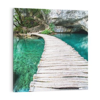 Obraz na płótnie 30x30 - Most nad skalistymi wodami - most, woda