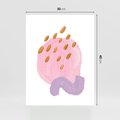 Plakat bez ramy 30x40 - Migoczące Pastelowe Kształty - akwarela, minimalizm