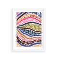 Plakat w ramie 30x40 - Wibracje Plam - kolorowe wzory, tęczowe żywe kolory - rama biała