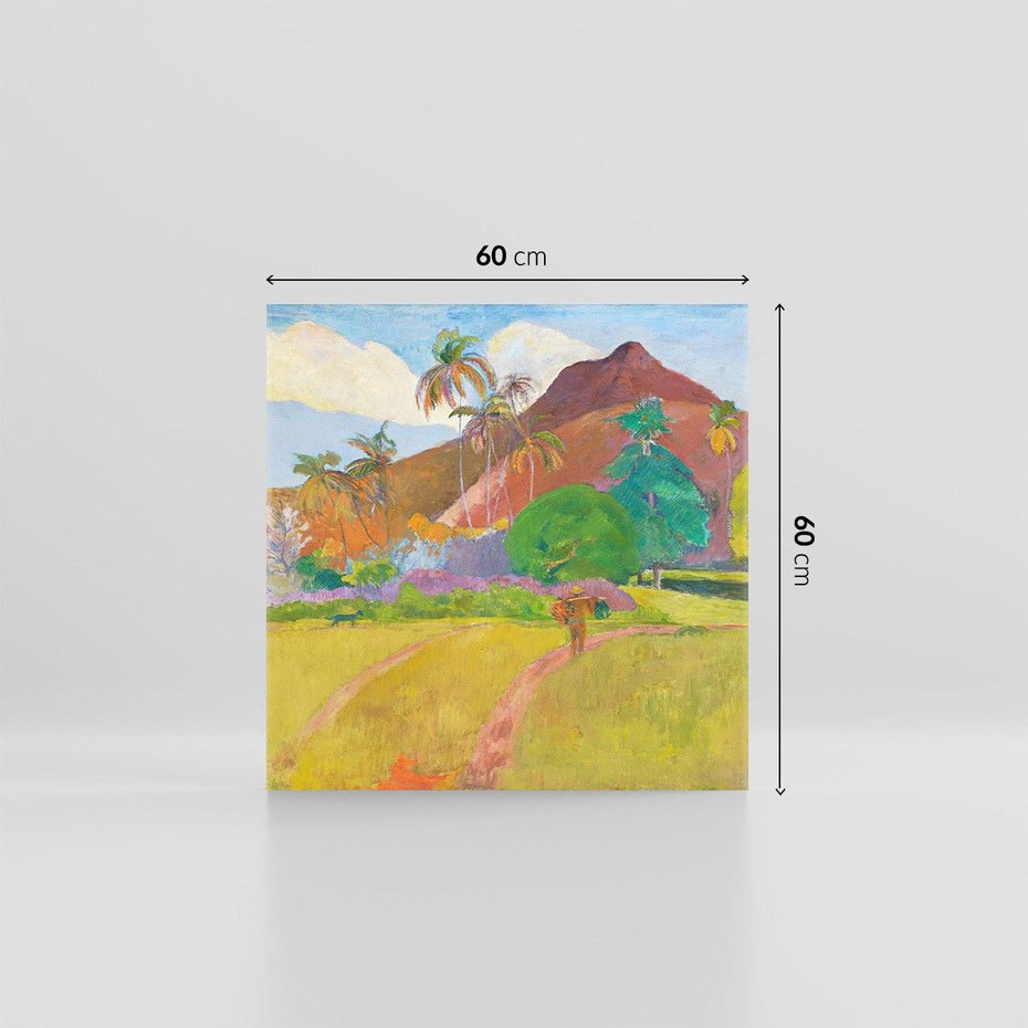 Obraz na płótnie 60x60 - Krajobraz Tahiti 1891, Paul Gauguin - Reprodukcja - reprodukcja, obraz na płótnie
