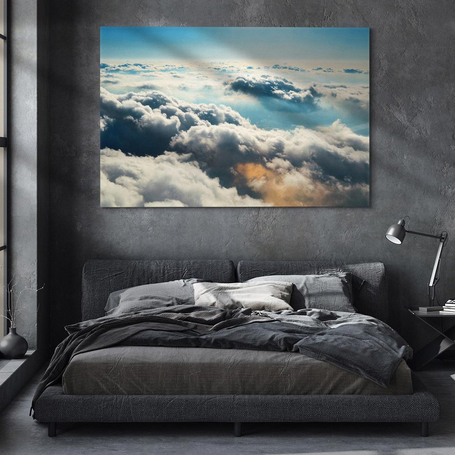 Obraz na płótnie 100x70 - kontemplacja nad horyzontem - niebo, chmury