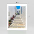 Plakat bez ramy 40x50 - Urok Greckiej Uliczki - grecka, uliczka