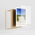 Plakat w ramie 50x70 - Relaks nad Morskimi Wzgórzami - plaża, wydmy - rama drewno