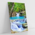 Obraz na płótnie 50x70 - Siła Rzeki i Urok Wodospadu - rzeka, wodospad