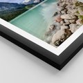 Plakat w ramie 30x40 - Górskie jezioro - spokój i piękno - jezioro, górskie - rama czarna