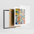 Plakat w ramie 40x50 - Rozkwitające Wzory Abstrakcji - abstrakcyjny obraz, mnogość kolorów - rama czarna