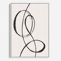 Obraz w ramie 80x120 - Zaklęte Linie - abstrakcyjne szkicowane linie, minimalizm - rama biała