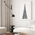 Plakat bez ramy 40x50 - Majestatyczna Architektura - wysoki, strzelisty wieżowiec