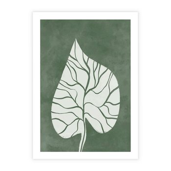 Plakat bez ramy 21x30 - Migotliwe Wnętrze Zieleni - zielony plakat, roślinne motywy