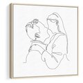 Obraz w ramie 80x80 - Bezgraniczne Tańce - para zakochanych, kobieta i mężczyzna - rama drewno