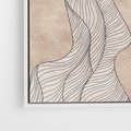 Obraz w ramie 120x80 - Symfonia uczuć i kształtów - delikatna kompozycja, falujące linie - rama biała